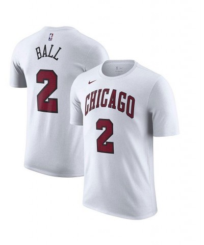 Men's Lonzo Ball White Chicago Bulls 2022/23 City Edition Name and Number T-shirt $18.90 T-Shirts