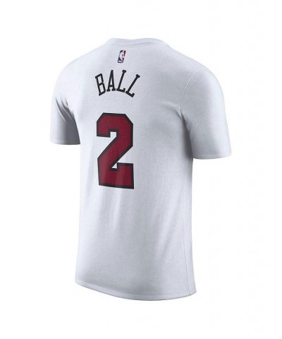 Men's Lonzo Ball White Chicago Bulls 2022/23 City Edition Name and Number T-shirt $18.90 T-Shirts