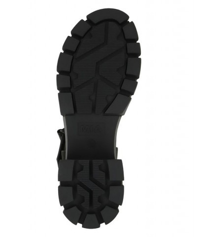 Women's Skyler Round Toe Sandal Black $41.40 Shoes