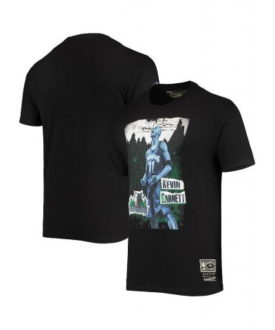 Men's Kevin Garnett Black Minnesota Timberwolves Hardwood Classics Hall Of Fame Class Of 2020 T-shirt $21.19 T-Shirts