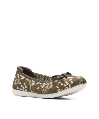 Women's Cloudstepper Carly Hope Flats Green $43.00 Shoes