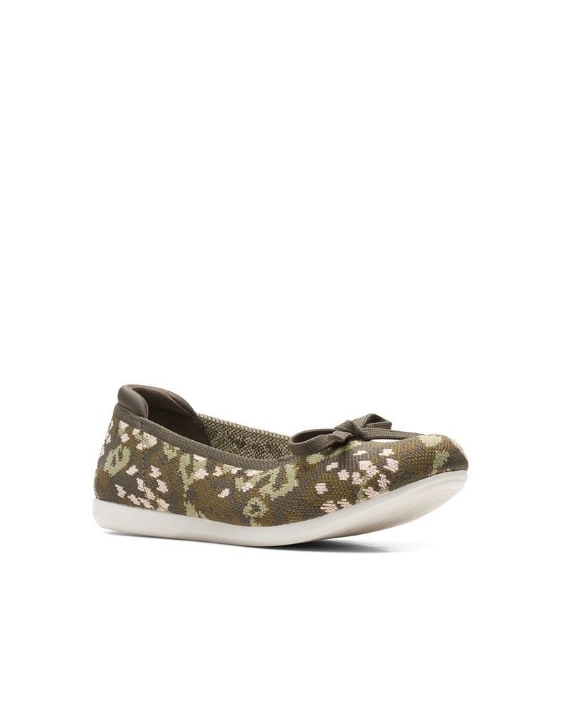 Women's Cloudstepper Carly Hope Flats Green $43.00 Shoes