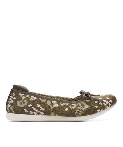 Women's Cloudstepper Carly Hope Flats Green $43.00 Shoes