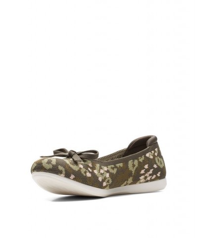 Women's Cloudstepper Carly Hope Flats Green $43.00 Shoes