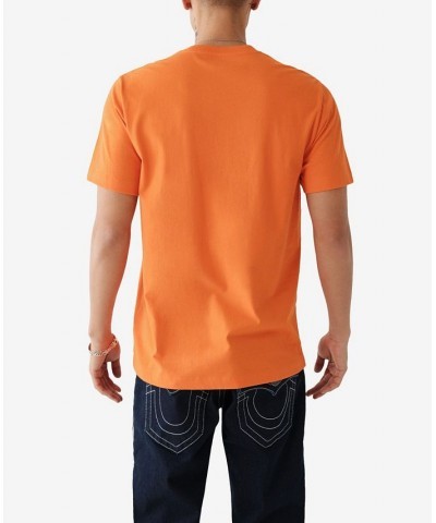 Men's Short Sleeve Two Tone Buddha T-shirt Orange $22.11 T-Shirts