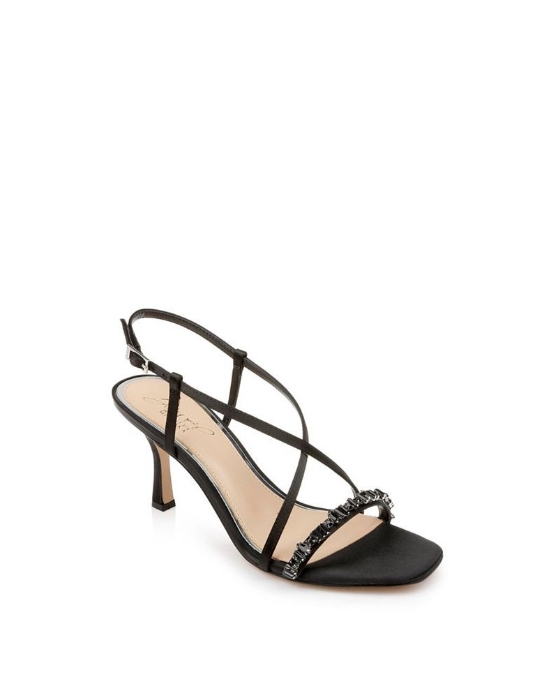 Women's Alexis Evening Sandals Black $52.89 Shoes