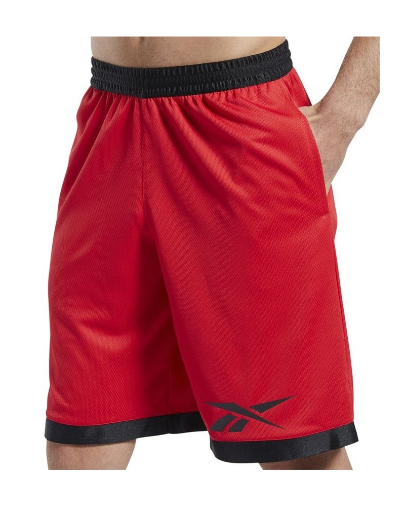 Men's Regular-Fit Logo-Print Mesh Basketball Shorts Multi $19.35 Shorts