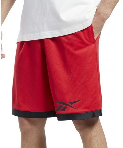 Men's Regular-Fit Logo-Print Mesh Basketball Shorts Multi $19.35 Shorts