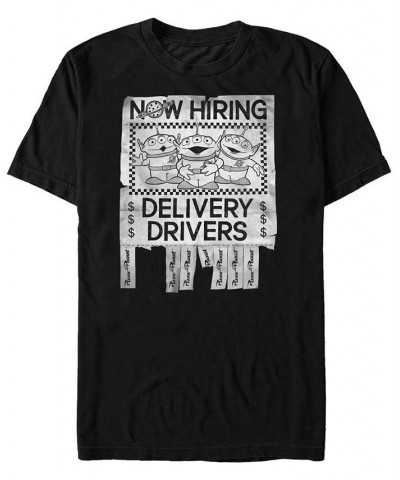 Disney Pixar Men's Toy Story Pizza Planet Hiring Alien Delivery Drivers, Short Sleeve T-Shirt Black $19.59 T-Shirts