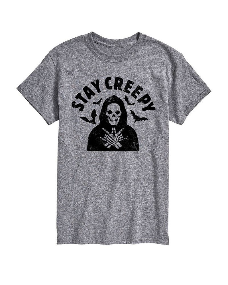 Men's Stay Creepy Classic Fit T-shirt Gray $20.29 T-Shirts