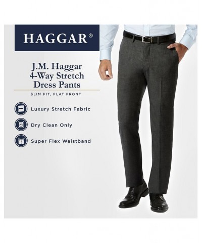 J.M. Slim Fit 4-Way Stretch Flat Front Dress Pants Charcoal Heather $25.85 Pants