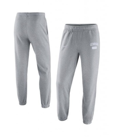 Men's Heather Gray, White Georgia Bulldogs Saturday Fleece Pants $32.40 Pants