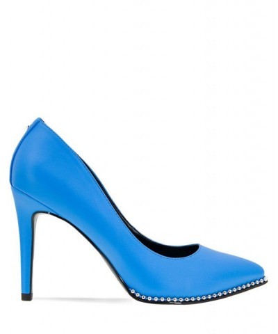 Women's Hawti Pointy Toe Pump Blue $33.79 Shoes