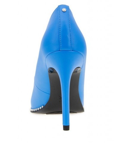 Women's Hawti Pointy Toe Pump Blue $33.79 Shoes