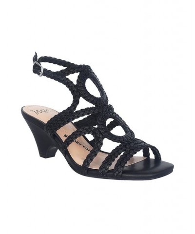 Women's Neha Woven Memory Foam Sandal Black $39.60 Shoes