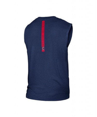 Men's Navy Cleveland Guardians Team Muscle Tank Top $28.79 T-Shirts