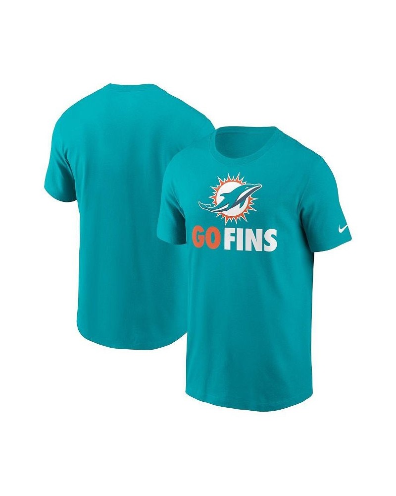 Men's Aqua Miami Dolphins Local Essential T-shirt $21.15 T-Shirts