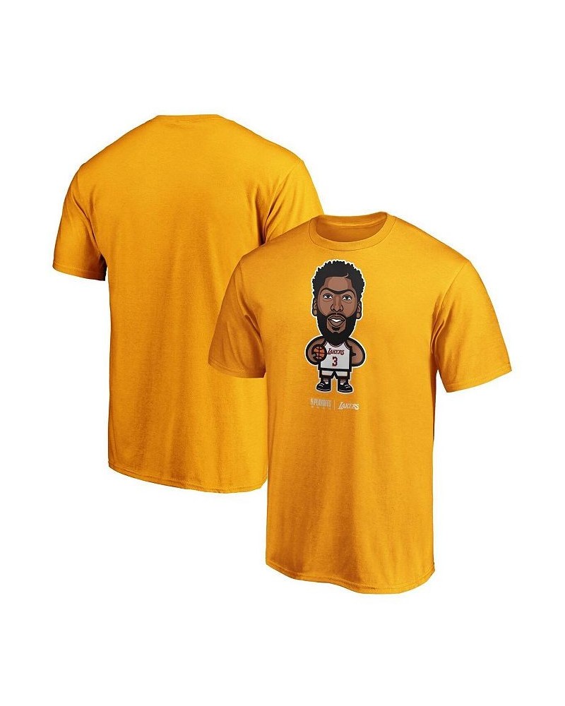 Men's Anthony Davis Gold Los Angeles Lakers 2020 NBA Playoffs Star Player T-shirt $15.64 T-Shirts