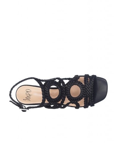 Women's Neha Woven Memory Foam Sandal Black $39.60 Shoes