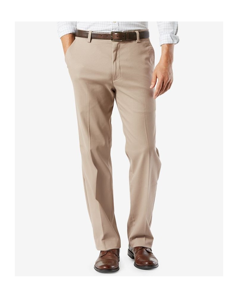 Men's Easy Classic Fit Khaki Stretch Pants Timber Wolf $20.00 Pants