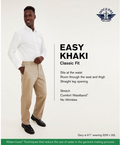 Men's Easy Classic Fit Khaki Stretch Pants Timber Wolf $20.00 Pants