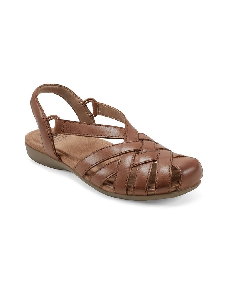 Women's Berri Woven Casual Round Toe Slingback Sandals PD03 $40.05 Shoes