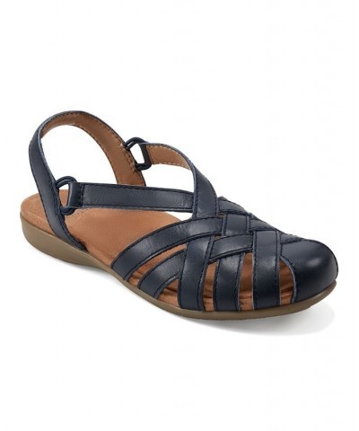 Women's Berri Woven Casual Round Toe Slingback Sandals PD03 $40.05 Shoes