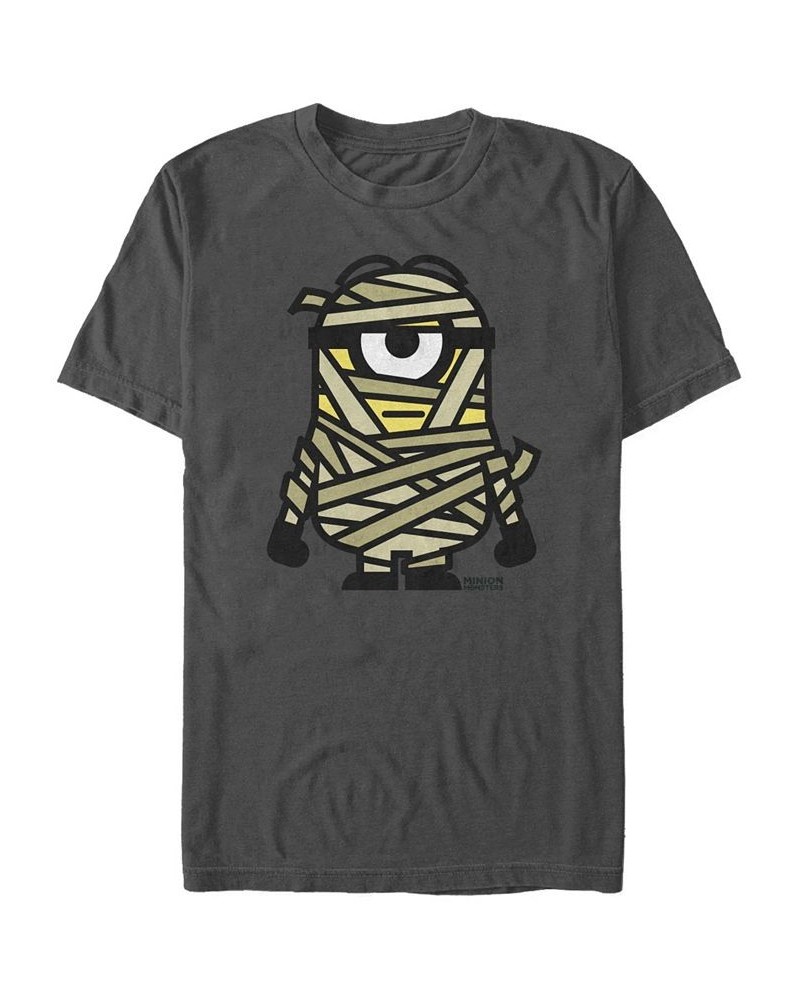 Despicable Me Men's Minions Mummy Halloween Monster Short Sleeve T-Shirt Gray $16.80 T-Shirts