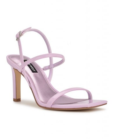 Women's Olah Square Toe Heeled Dress Sandals PD04 $42.75 Shoes