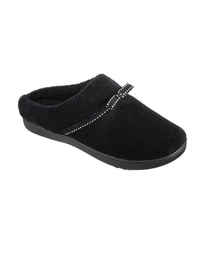 Women's Micro Terry Milly Hoodback Slipper Black $10.60 Shoes