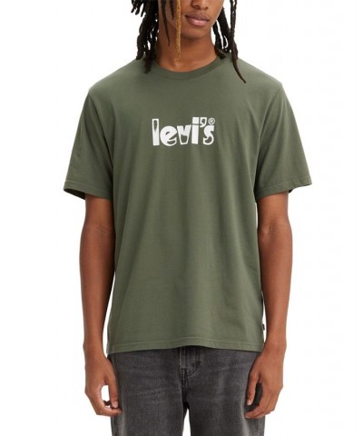 Men's Relaxed-Fit Short-Sleeve Logo T-Shirt Green $17.84 T-Shirts