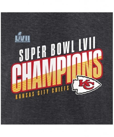 Men's Branded Heather Charcoal Kansas City Chiefs Super Bowl LVII Champions Victory Formation T-shirt $25.20 T-Shirts