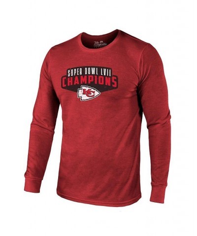 Men's Threads Red Kansas City Chiefs Super Bowl LVII Champions Local Phrase Tri-Blend Long Sleeve T-shirt $31.20 T-Shirts