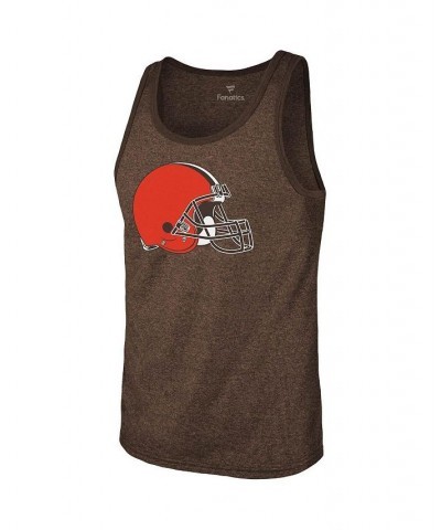 Men's Threads Nick Chubb Heathered Brown Cleveland Browns Name and Number Tri-Blend Tank Top $25.38 T-Shirts