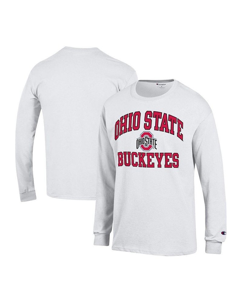 Men's White Ohio State Buckeyes High Motor Long Sleeve T-shirt $23.51 T-Shirts