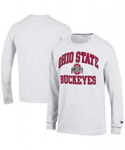 Men's White Ohio State Buckeyes High Motor Long Sleeve T-shirt $23.51 T-Shirts