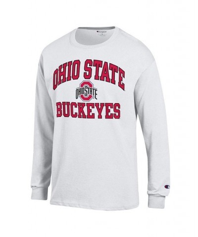 Men's White Ohio State Buckeyes High Motor Long Sleeve T-shirt $23.51 T-Shirts