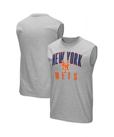 Men's Branded Heather Gray New York Mets Game Legend Sleeveless Shooter T-shirt $14.70 T-Shirts