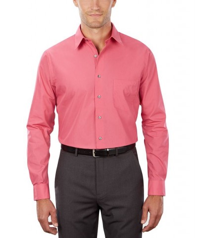 Men's Classic-Fit Poplin Dress Shirt Pink $17.21 Dress Shirts