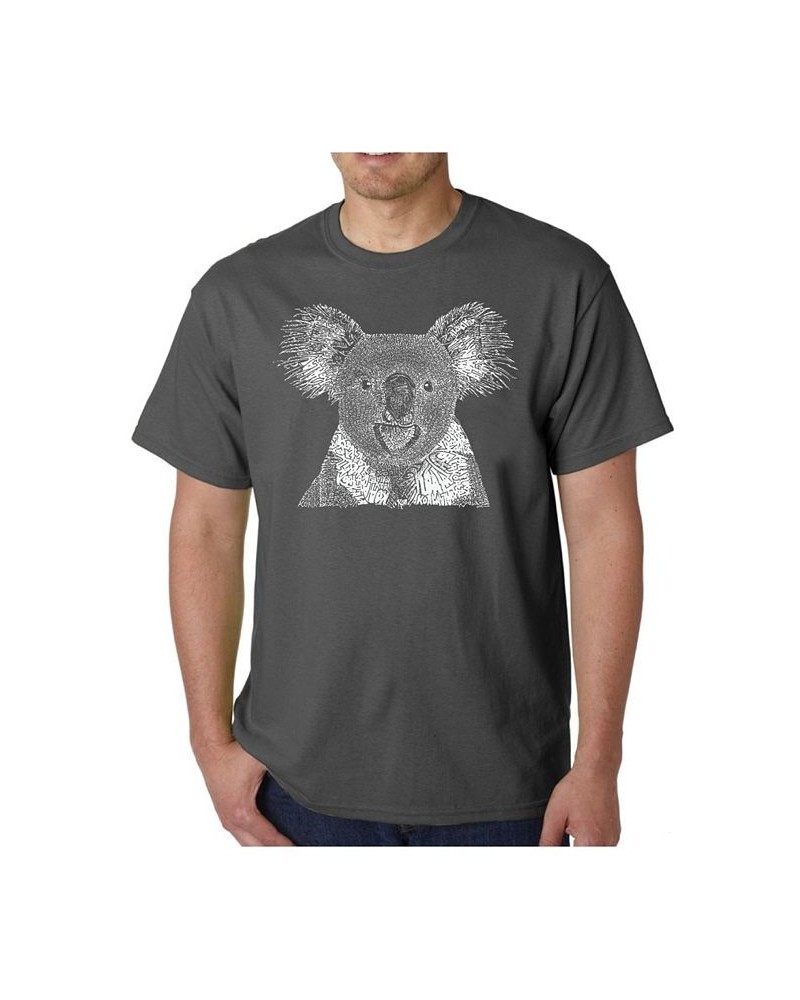 Men's Word Art - Koala T-Shirt Gray $20.64 T-Shirts