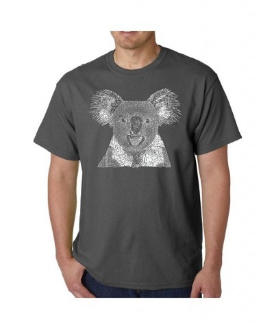 Men's Word Art - Koala T-Shirt Gray $20.64 T-Shirts