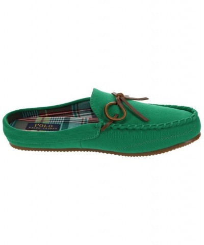 Men's Mcguire Twill Mock Tie Mule Moccasin Slipper Green $48.60 Shoes