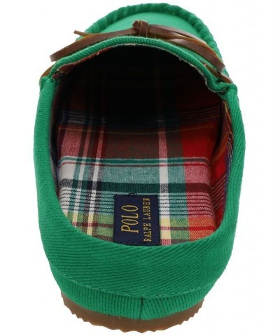 Men's Mcguire Twill Mock Tie Mule Moccasin Slipper Green $48.60 Shoes