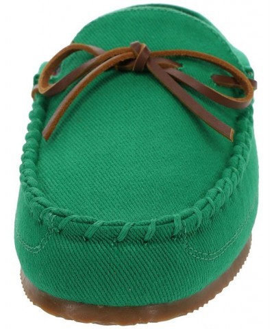 Men's Mcguire Twill Mock Tie Mule Moccasin Slipper Green $48.60 Shoes