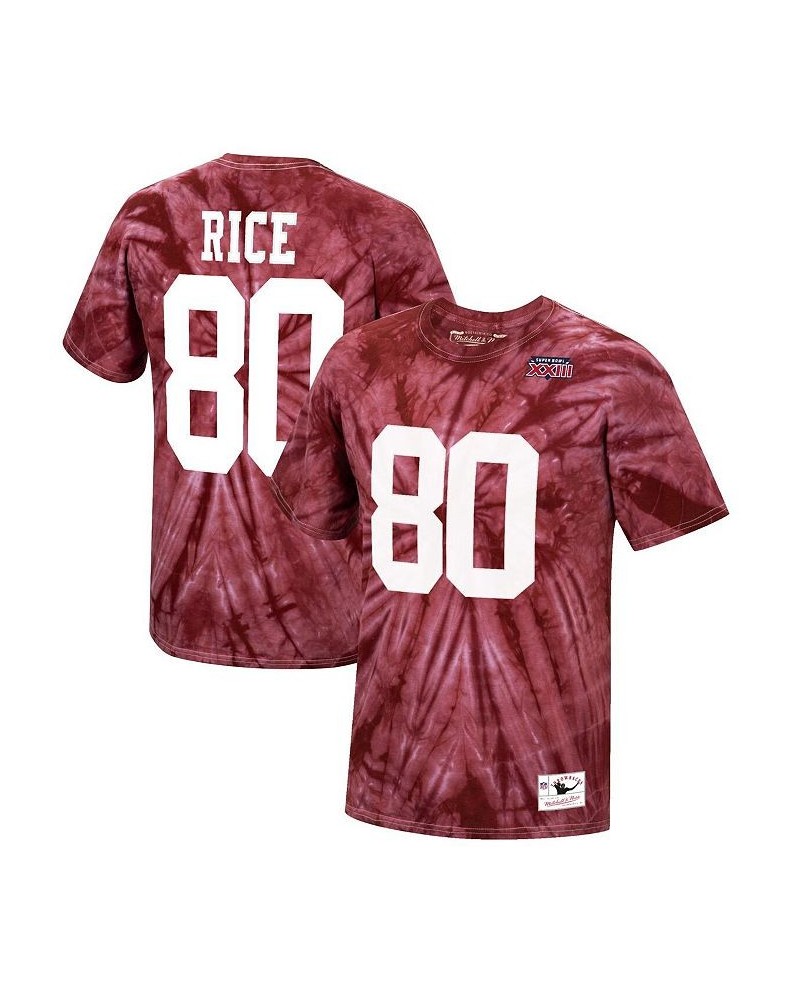 Men's Jerry Rice Scarlet San Francisco 49Ers Tie-Dye Super Bowl Xxiii Retired Player Name and Number T-shirt $24.43 T-Shirts