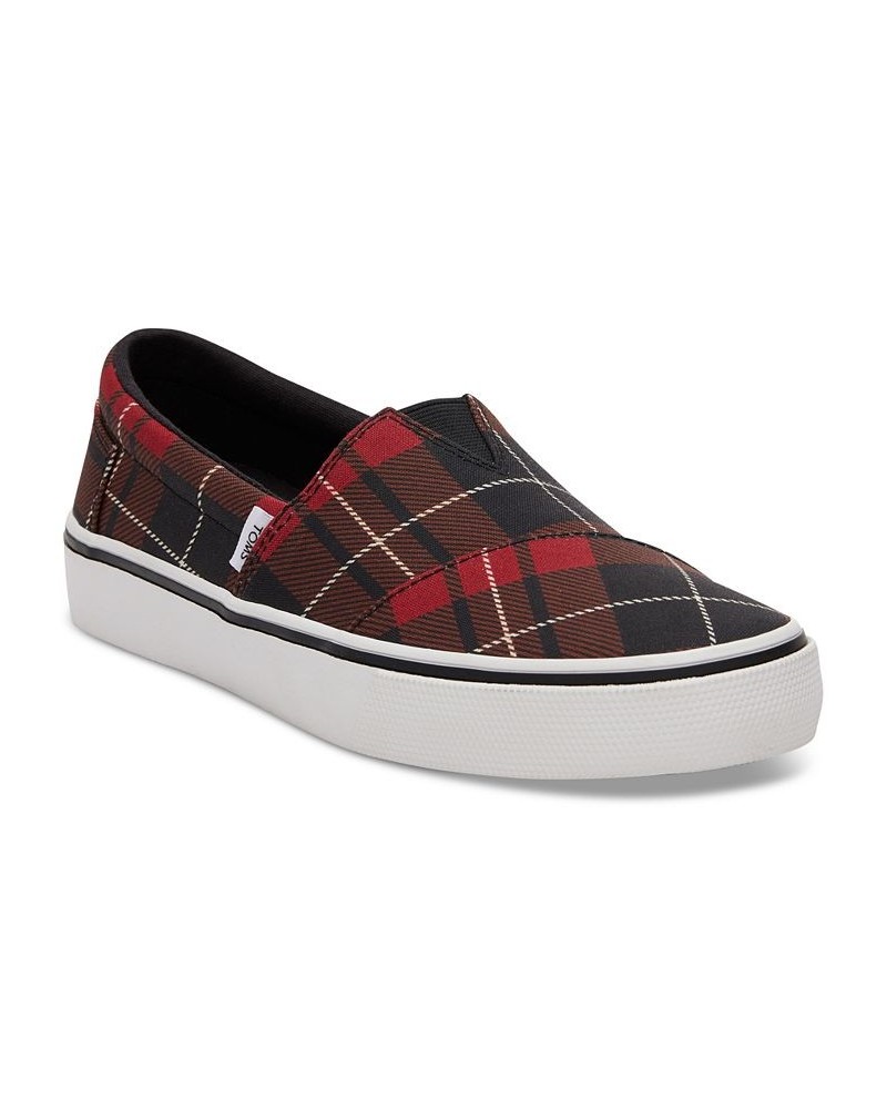 Women's Alpargata Fenix Recycled Slip-On Sneakers Red $30.68 Shoes