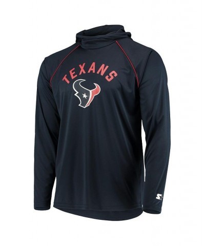 Men's Navy Houston Texans Raglan Long Sleeve Hoodie T-shirt $35.74 T-Shirts