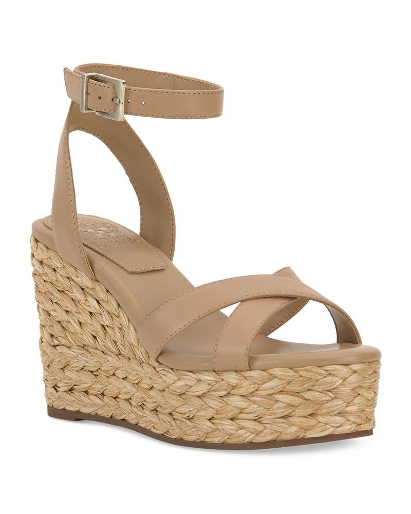 Fettana Ankle-Strap Espadrille Platform Wedge Sandals PD03 $45.15 Shoes