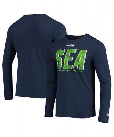 Men's College Navy Seattle Seahawks Combine Authentic Static Abbreviation Long Sleeve T-shirt $19.43 T-Shirts