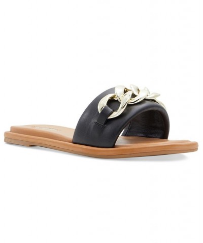 Women's Sydling Chained Slide Sandals Black $38.40 Shoes